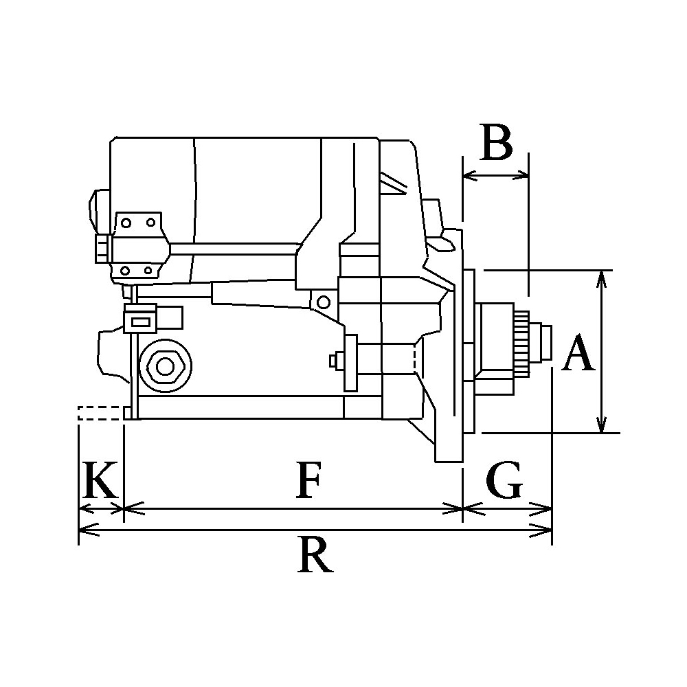 Forst ST8 | TR8 | XR8 Starter Motor Non Genuine - Kubota V2203 Engine