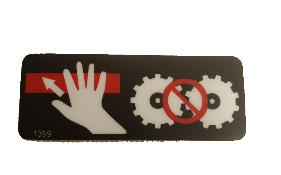 Decal - Safety Bar 'Push To Stop'