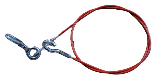 [FR-12-10-231E] BREAK AWAY CABLE FOR ST6P &amp; ST8D (CONNECTS FROM CHIPPER HANDBRAKE TO THE TOWING VEHICLE