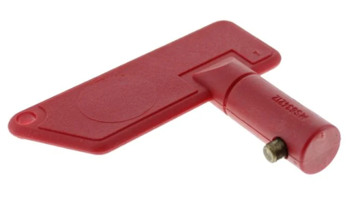 [060 599] Red Plastic Battery Isolator Key with Metal Tip