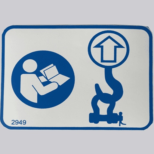 [2949] Timberwolf Decal Safety Note Lifting Eye Sticker
